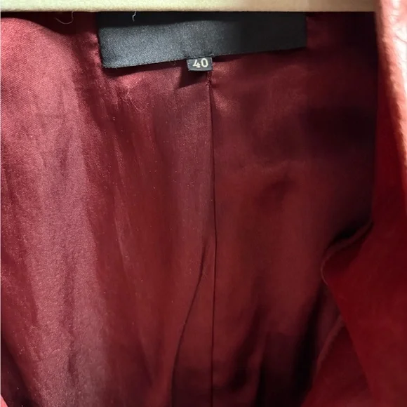 Tara Jarmon Vintage Chestnut Brown Red Leather Jacket - Picture 7 of 9